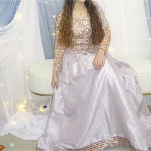 Lavender and Pink Traditional Desi Lehenga/ Lengha